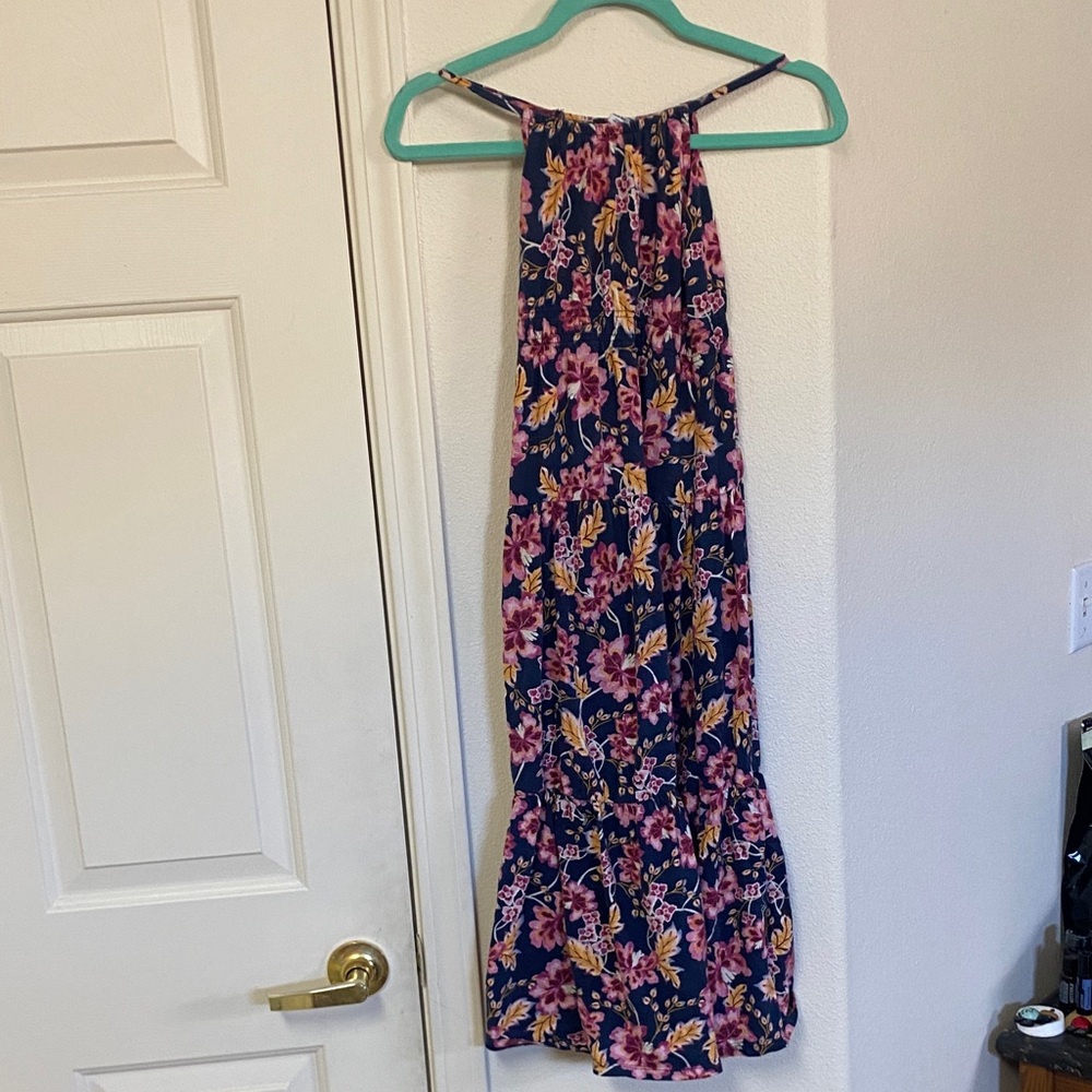 Old Navy Navy Blue Floral Dress